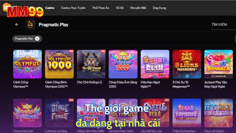 Thế giới game đa dạng tại nhà cái